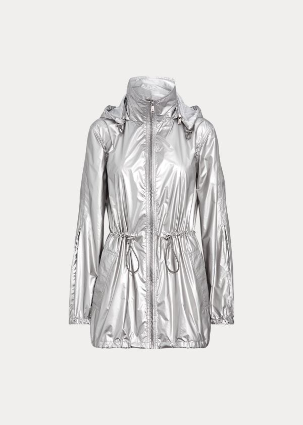 Ralph Lauren Metallic Taffeta Hooded Jakke Dame Danmark (VDJKO9054)